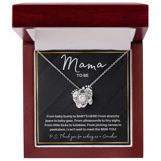 Mom to Be | Thank You for Making Me a Grandma (Love Knot Necklace)