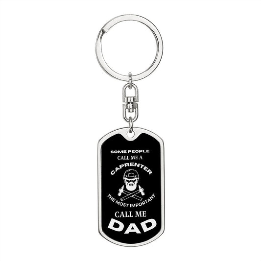 CARPENTER | Call Me Dad (Dog Tag Swivel Key Chain)