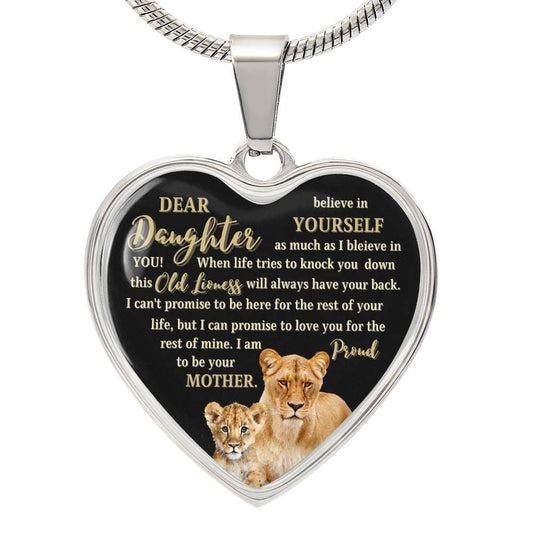 Dear Daughter | Mom's Promise (Graphic Heart Necklace)
