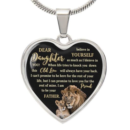 Dear Daughter | Dad's Promise (Graphic Heart Necklace)