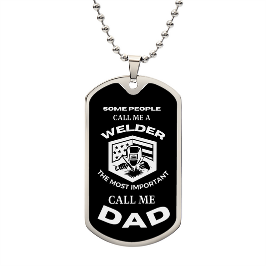 WELDER | Call Me DAD (Military Style Dog Tag Necklace)