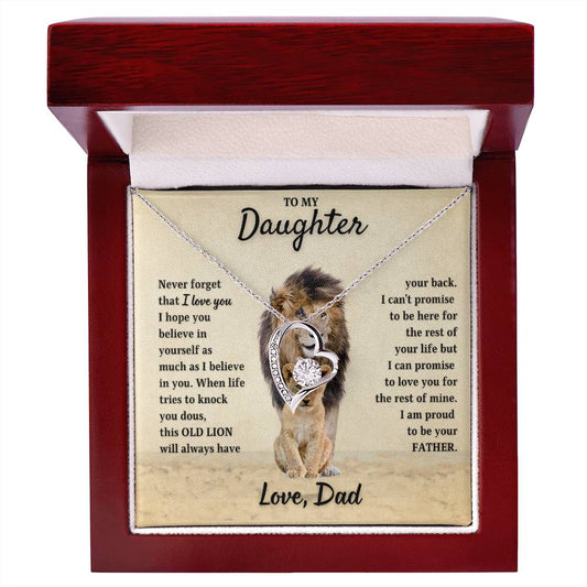 To My Daughter | Dad's Promise | Love Dad (Forever Love Necklace)