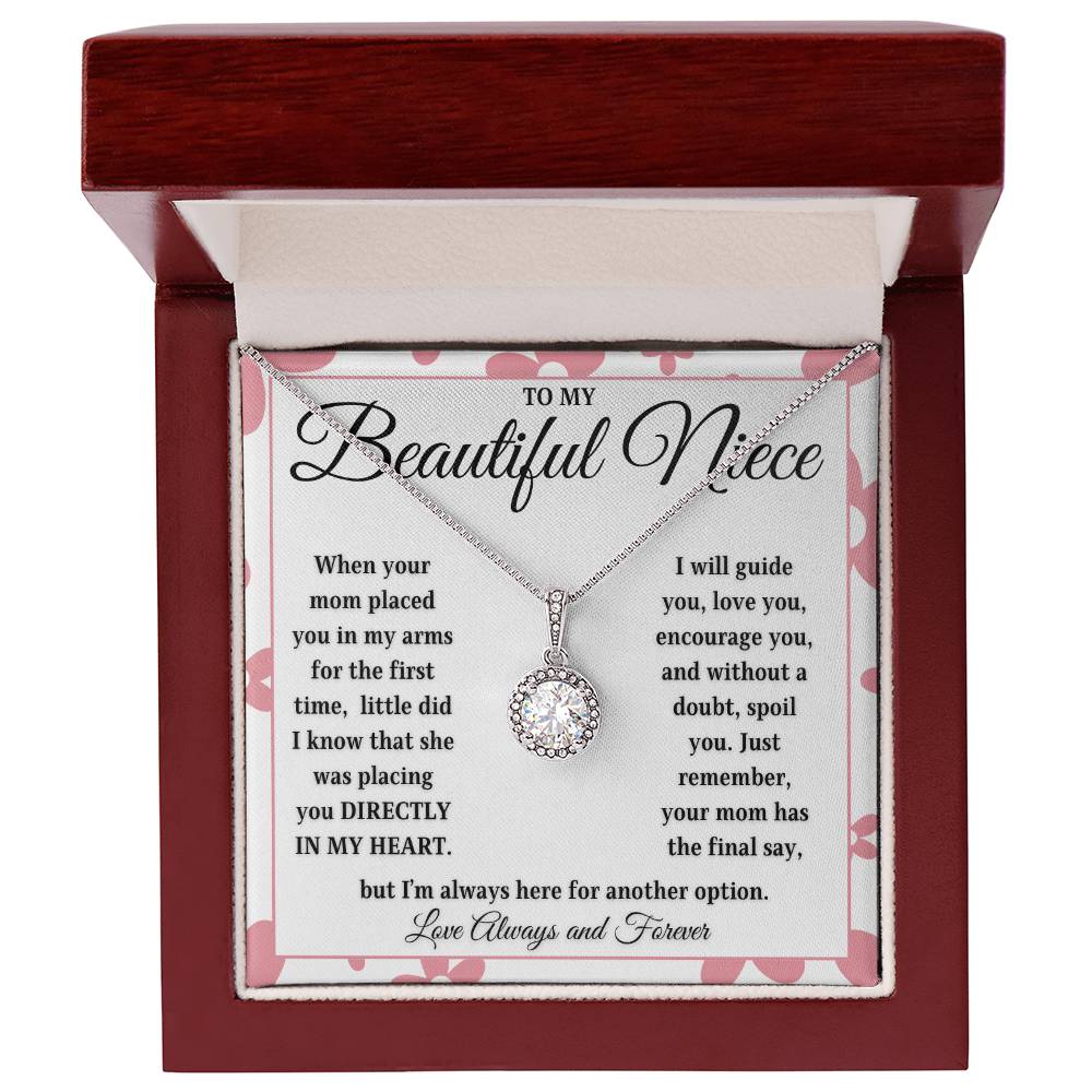 To My Beautiful Niece | DIRECTLY IN MY HEART | From Aunt or Uncle (Eternal Hope Necklace)