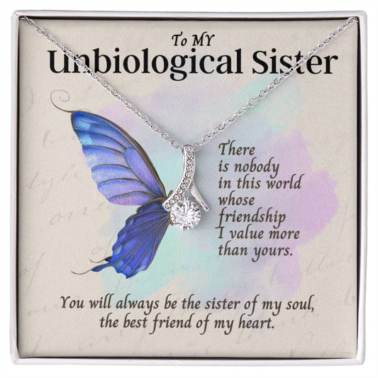 To My Unbiological Sister | Sister Of My Soul (Alluring Beauty Necklace)