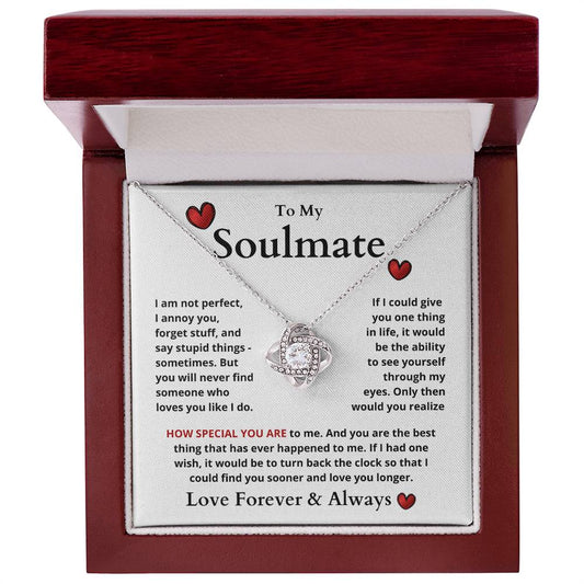 To My Soulmate | HOW SPECIAL YOU ARE  (Love Knot Necklace)