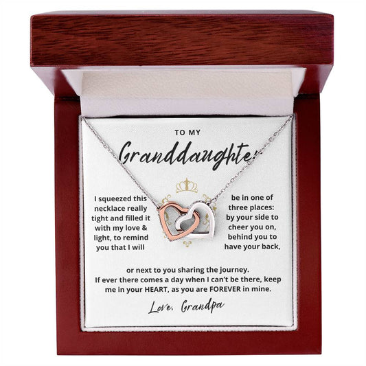 To My Granddaughter | Forever In My Heart | From Grandpa (Interlocking Hearts).