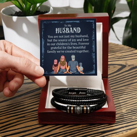 To My Husband | Forever Grateful (Men's Love You Forever Bracelet)
