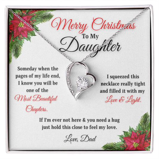 Merry Christmas To My Daughter | My Most Beautiful Chapter | Love Dad (Forever Love Necklace)