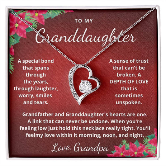 To My Granddaughter | Depth of Love | From Grandfather (Forever Love Necklace)