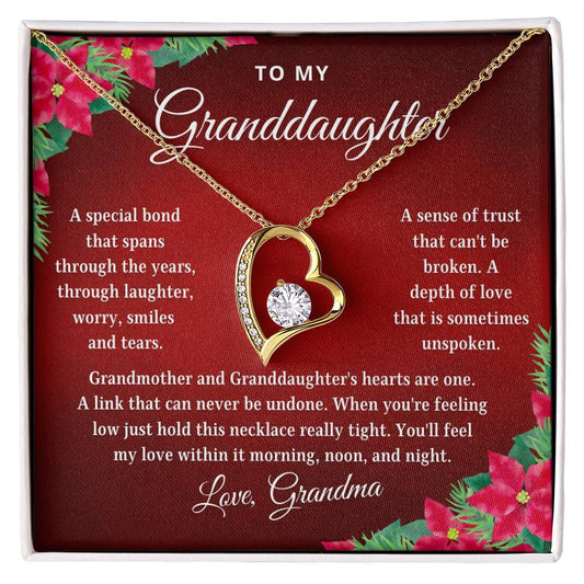 To My Granddaughter | Depth of Love | Love Grandma (Forever Love Necklace)