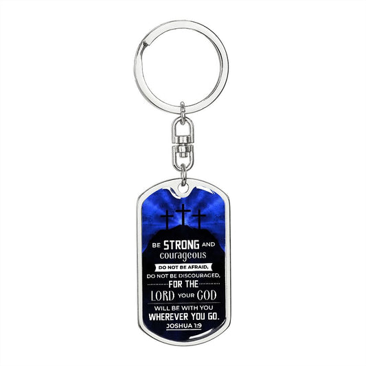 To My Son | BE STRONG  (Swivel Key Chain / Personalization Available)