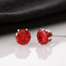 Elevate your gift by adding these Dazzling Ruby Red zirconia stud earrings.