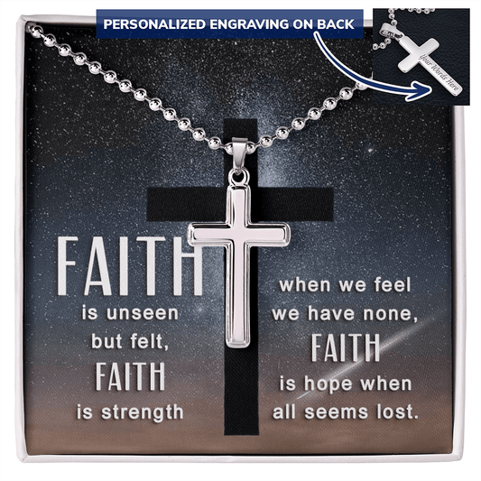 Faith is Unseen | Friendship & Encouragement (Cross Necklace)