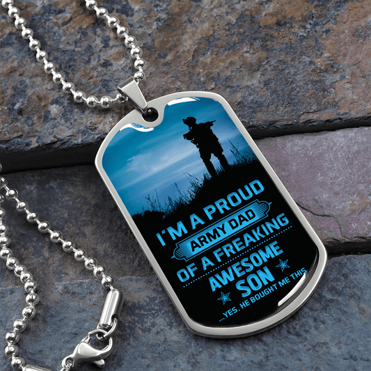 Proud Army DAD Luxury Military Necklace