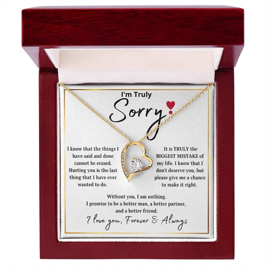 I'm Truly Sorry | I am Nothing Without You (Forever Love Necklace)