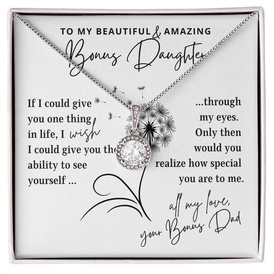 To My Bonus Daughter | WISH | From Bonus Dad (Eternal Hope Necklace)