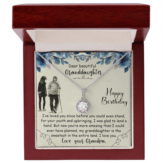 Happy Birthday Granddaughter | Beautiful & Amazing | From Grandpa (Eternal Hope Necklace)