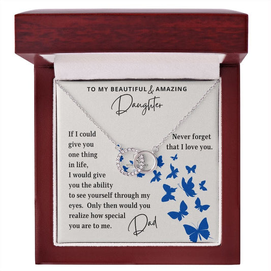To My Daughter | Never forget  (Perfect Pair Necklace)