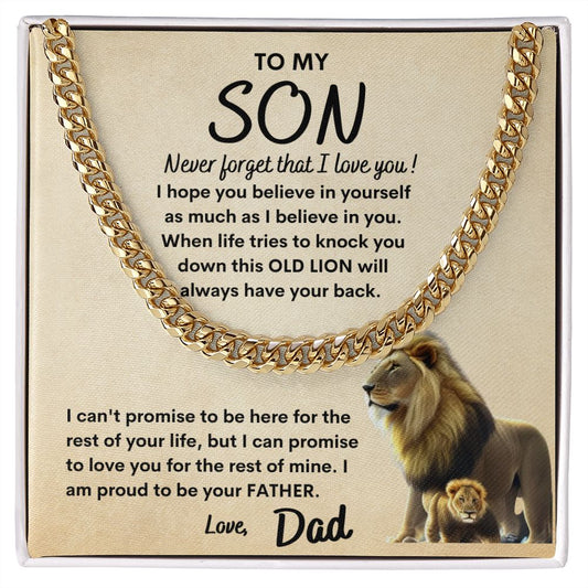 To My Son | PROMISE | From Dad (Cuban Link Chain).