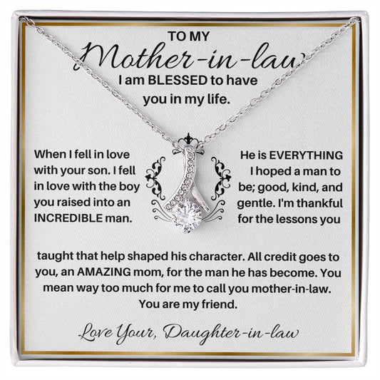 To My Mother-In-Law | I'm Blessed to Call You Friend | From Daughter-In-Law (Alluring Beauty Necklace)