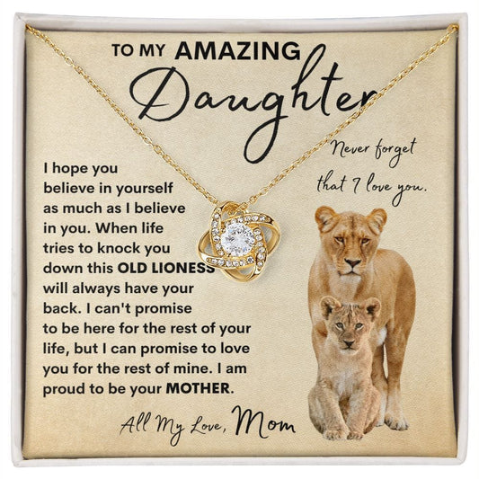 To My Amazing Daughter | A Mom's Promise (Love Knot Necklace)