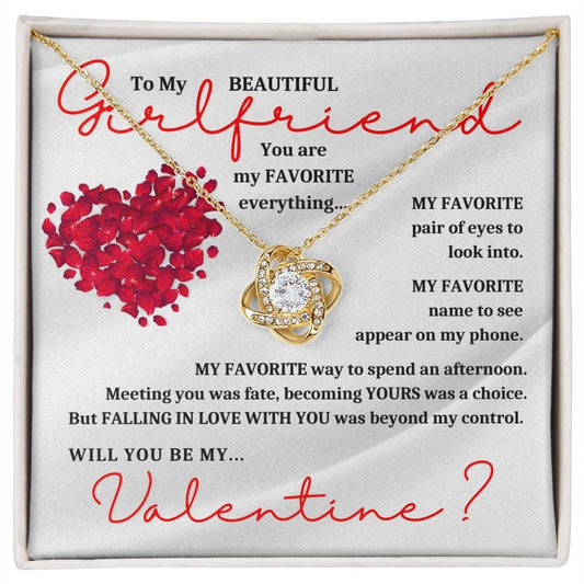 To My Beautiful Girlfriend | Beyond Control | My Valentine (Love Knot Necklace)