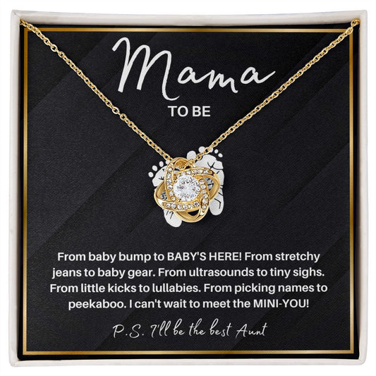 Mama To Be | Kicks to Lullabies | From Sister, Sister in Law, Best Friend (Love Knot Necklace)