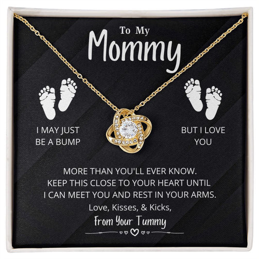 To My Mommy | Love Kisses & Kicks | From Your Tummy (Forever Love Necklace)