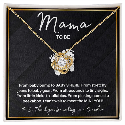 Mom to Be | Thank You for Making Me a Grandma (Love Knot Necklace)