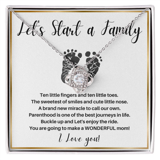 To My Wife | Let's Start A Family (Love Knot Necklace)