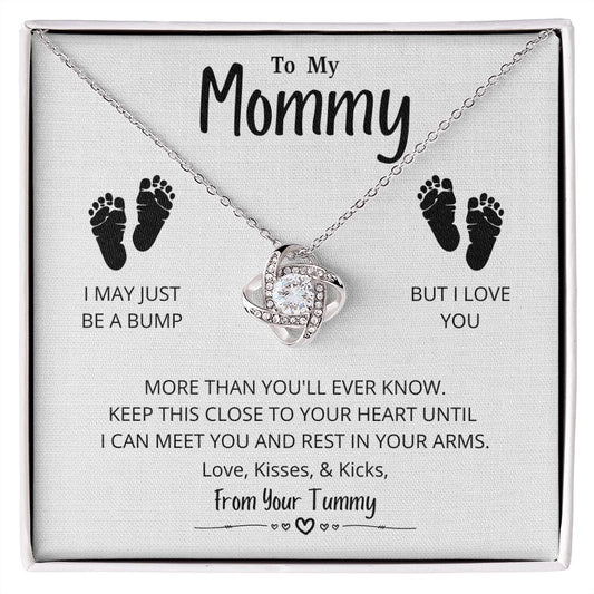 To My Mommy | Love Kisses & Kicks | From Your Tummy (Forever Love Necklace)