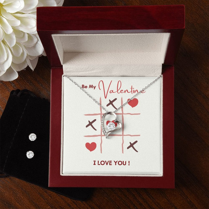 Valentine I Love You (Forever Love Necklace and Earring Set)