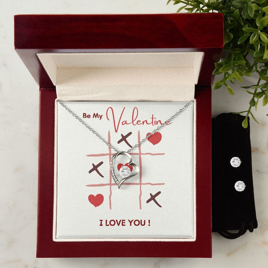 Valentine I Love You (Forever Love Necklace and Earring Set)
