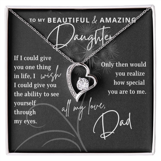 To My Daughter | My Wish for You | Love Dad (Forever Love Necklace)