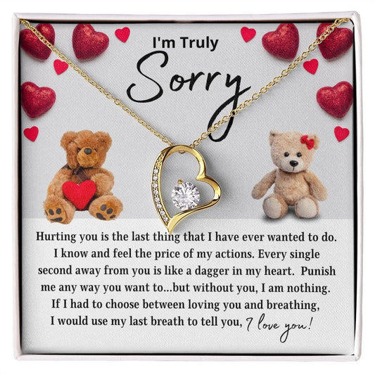 I'm Truly Sorry | Without You I'm Nothing (Forever Love Necklace)