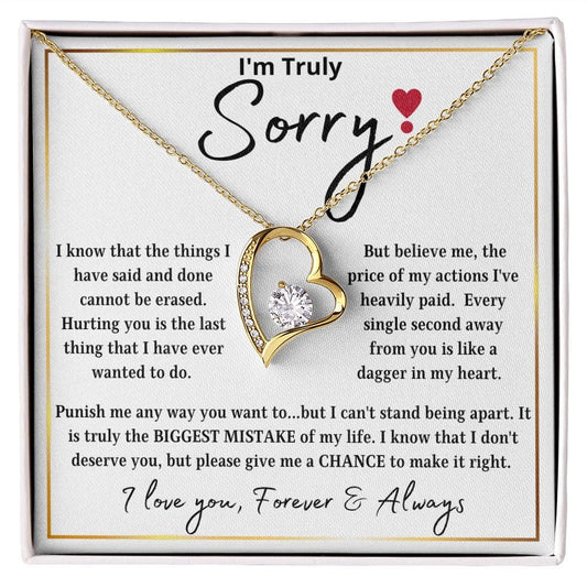 I'M Truly Sorry | Please Give Me A Chance (Forever Love Necklace)